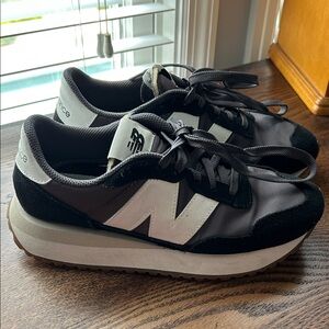 New Balance Black and White Athletic Shoes